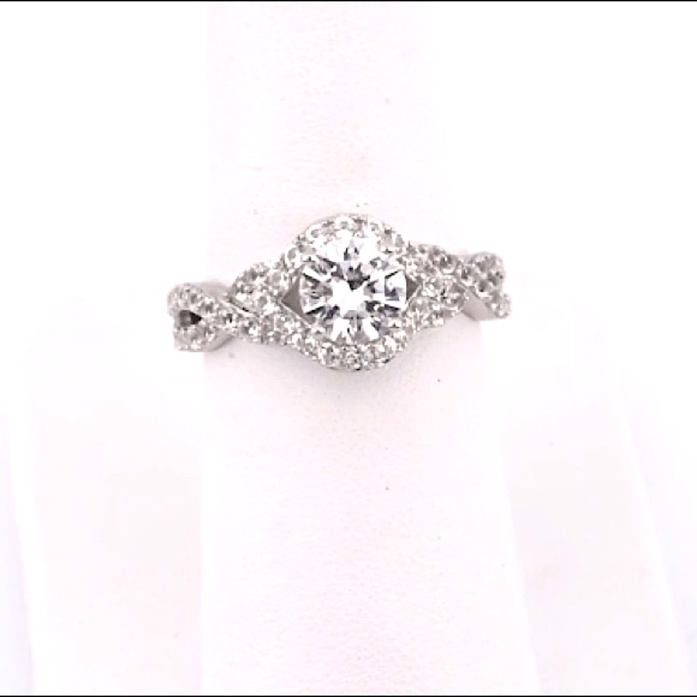 EUC Lab Created Sapphire Ring 2 1/5 Ct Total Weight